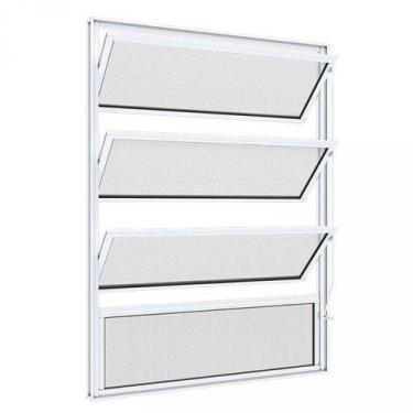 Imagem de Janela Basculante sem Grade Riobras Alumínio 80x60cm Branco