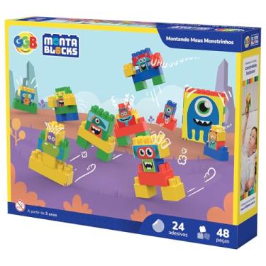 Imagem de Blocos de Montar Montando Meus Monstrinhos GGB Plast