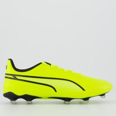 Imagem de Chuteira Puma King Match FG/AG Campo Verde e Preto, 40