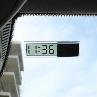 Imagem de Relógio Eletrônico Portátil Mini Com Display LCD E Ventosa Para Decora