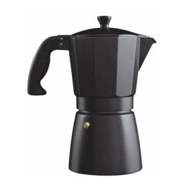Imagem de Cafeteira Italiana Preta 6 Xicaras Esmaltado Café Expresso - Loja Cois