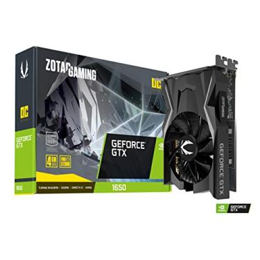 Imagem de ZOTAC GAMING GeForce GTX 1650 OC 4GB GDDR6 128-bit Placa de vídeo para jogos, super compacta, ZT-T16520F-10L