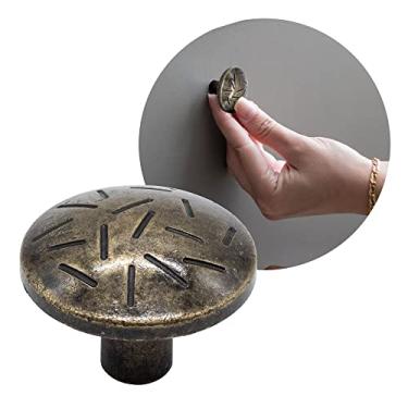 Imagem de Puxador De Gaveta Moveis Antigos Retro Armario Comoda Preto (Ouro Envelhecido)