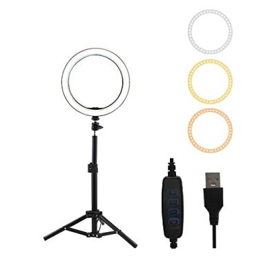 Imagem de Legou Iluminador LED Flexivel Ring Light,26cm com suporte de tripé e suporte de telefone,anel de maquiagem, perfeito para Selfie Youtuber Gravação Fotos Makes, fotografia