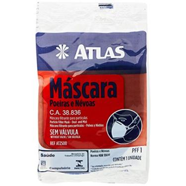 Imagem de Atlas - Máscara de Feltro Filtrante para Partículas PFF1 sem Válvula para Proteção Respiratória Contra Poeiras e Névoas, Cor Azul