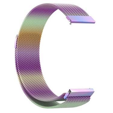 Imagem de Pulseira Magnética 20mm Aço Compatível com Galaxy Watch4 BT LTE Watch 4 Classic (Multicolorido)