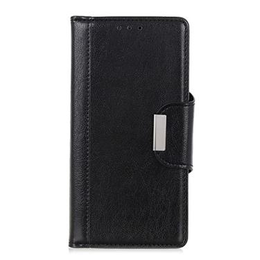 Imagem de Capa carteira para Google Pixel 6/6 Pro, capa flip de couro PU com fecho magnético com suporte para cartão, bolso para dinheiro, suporte para livro, capa para celular, preta, 6 de 6,4 polegadas