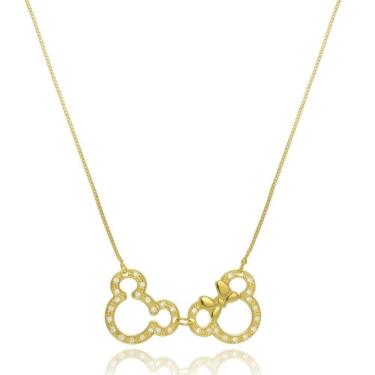 Imagem de Colar Mickey E Miney Trabalhado Em Zircônia