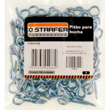Imagem de Pitão Para Bucha De 5mm Starfer Pacote Com 100 Peças