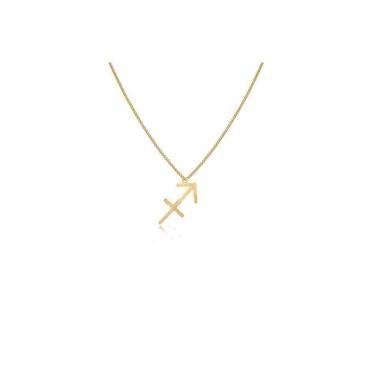 Imagem de Colar Signo De Sagitário Folheado Em Ouro 18k