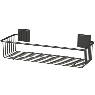 Imagem de porta shampoo banheiro prateleira Future preto 8511 PT
