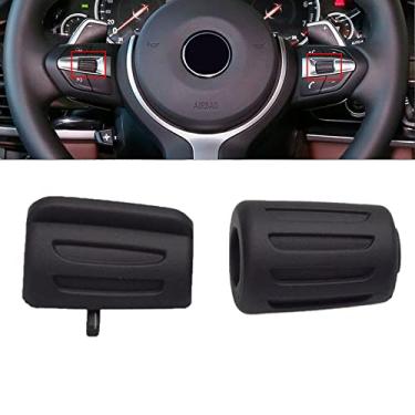 Imagem de Hacreyatu Botão de Controle de Volante Multifuncional Preto para BMW 3 4 5 GT 6 7 Series F30 F35 F34 F36 F10 F11 F12 F07 F01 F02 (M Series 1 Par)