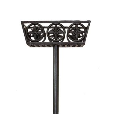 Imagem de Lixeira de Rua Com Pé Colonial em Ferro Fundido 58x42x20cm