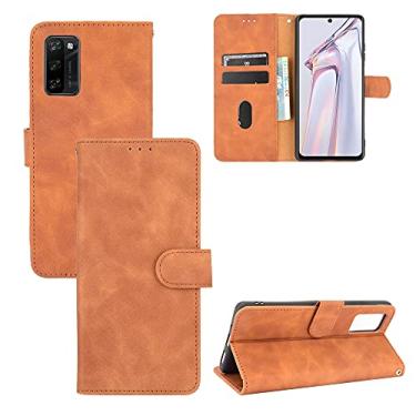 Imagem de For for Blackview A100 Solid Color Skin Feel Magnetic Buckle Horizontal Flip Texture PU Leather Case with Holder & Card Slots & Wallet