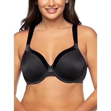 Imagem de Vanity Fair Sutiã feminino Illumination completo com suporte zoneado, bojos levemente forrados até DD, Aro - Preto, 38DD