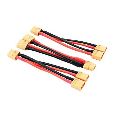 Imagem de 3 peças XT60 Conector de bateria paralela 2-macho para 1-fêmea cabo adaptador para RC Multicopter Quadcopter (BDHI-31)