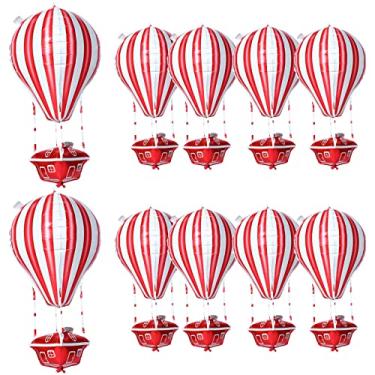 Imagem de 10 Pcs Tanques De Hélio Para Balões 200 Balões Flutuando Balões De Folha De Balão De Ar Quente Balão De Ar Quente De Folha Os Infláveis Confessou Filme De Alumínio Acessórios Bebê