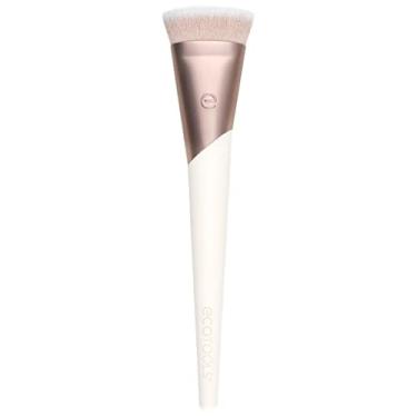 Imagem de ECOTOOLS Pincel de maquiagem Luxe Flawless Foundation para maquiagem líquida, pincel de maquiagem com base de cobertura total, ecológico, rosa, luxuoso e glamouroso, 1 contagem
