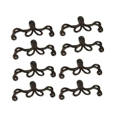 Imagem de Moby Dick Specialties Conjunto de 8 puxadores de gaveta de polvo de ferro fundido marrom rústico para porta de armário de 17 cm de comprimento