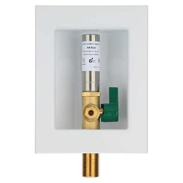 Imagem de Lidertik Caixa de saída para máquina de gelo com bloqueador de martelos, entrada de rosca de 1/2" ou suor x saída de compressão de 0,65cm, absorve o choque e reduz o ruído