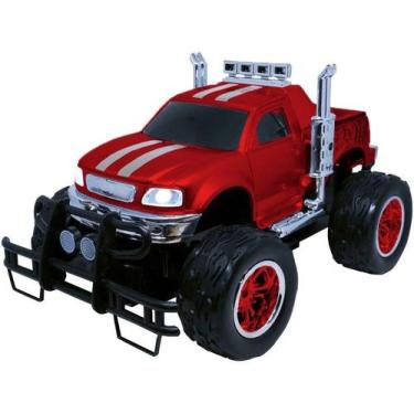 Carro De Controle Remoto A Bateria Pick-Up Monster Truck Com Luzes -  Polibrinq