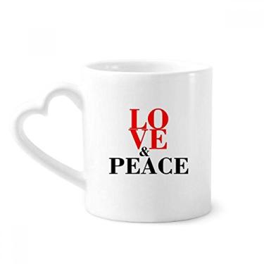 Imagem de Caneca Love and Peace World No War Coffee Ceramic Drinkware copo de coração de vidro
