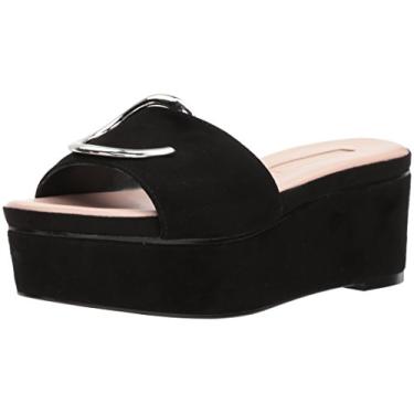 Imagem de Avec Les Filles Sandália anabela Addison unissex para adultos, Preto, 6