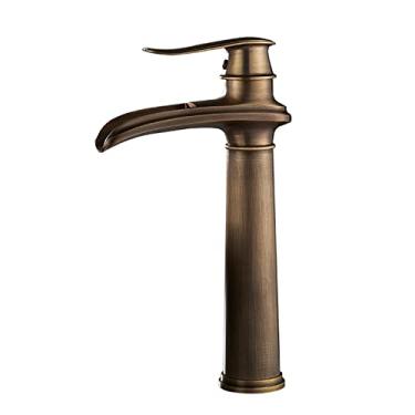 Imagem de LIDON Torneira da pia do banheiro Torneiras do banheiro Manípulo único um furo Torneira do banheiro Torneira da vaidade do banheiro Torneiras do banheiro para pia 1 furo para jardim, B antigo (cor: antigo B)