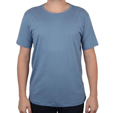 Imagem de Camiseta Masculina básico.com Ultraleve Azul Cobalto - 10210