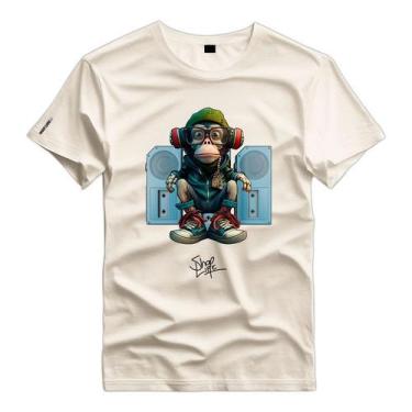 Imagem de Camiseta Personalizada New Monkey Dj Macaco Artista Style - Shap Life