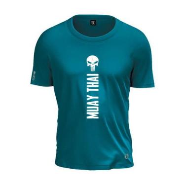 Imagem de Camiseta Muay Thai Caveira Skull Blue Lutador - Shap Life