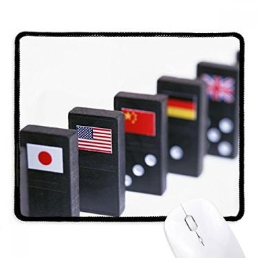 Imagem de Pai Gow Bandeira de dados antiderrapante Mousepad jogo escritório bordas costuradas presente