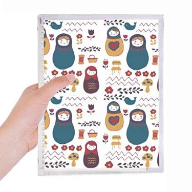 Imagem de Rússia Dolls Pôster de flor russa Matrioska Caderno de folhas soltas diário recarregável de papelaria