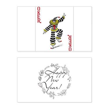 Imagem de Baralho Coringa Vermelho Padrão Ano Novo Festival Cartão Bless Mensagem Presente