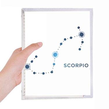 Imagem de Caderno Scorpion Constelação Signo do Zodíaco Folhas Soltas Diário Recarregável Papelaria