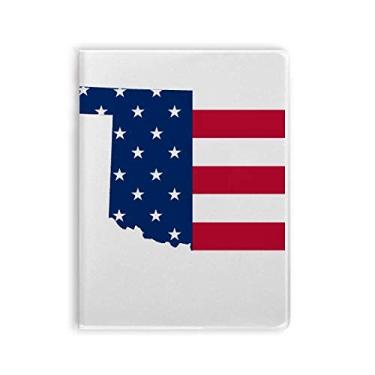 Imagem de Caderno Oklahoma USA Mapa Estrelas Listras Bandeira Formato Caderno Capa de Goma Diário Capa Macia