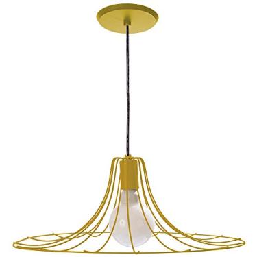 Imagem de Pendente Triangular Ref 6163 Verniz dourado Soquete E27 1 Lampada (55 X 21 X 55 cm) Bivolt Fabricado em Metal Pantoja&Carmona