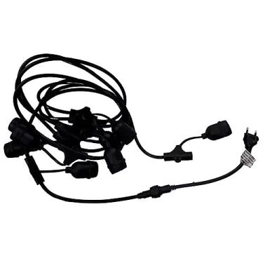 Imagem de Cordão de Luzes Externo Festão Varal Iluminação 8 Lâmpadas Soquete E27 Decoração Festa Casamento Gambiarra