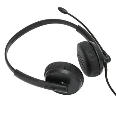 Imagem de Fone de ouvido de atendimento ao cliente, fone de ouvido USB com microfone de redução de ruído Conexão simples de 3,5 mm para Skype para Call Center para webinar