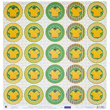Imagem de Kit Fls.P/ Scrap Df Colecoes Brasil Medalhao Camiseta C/12 Un (By Ivana Madi), Toke E Crie, Sdf412, Multicolorido, Pacote De 12