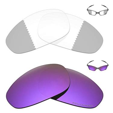 Imagem de 2 pares de lentes de reposição para óculos de sol Oakley Juliet da Mryok+ - cinza eclipse fotocromático/roxo plasma