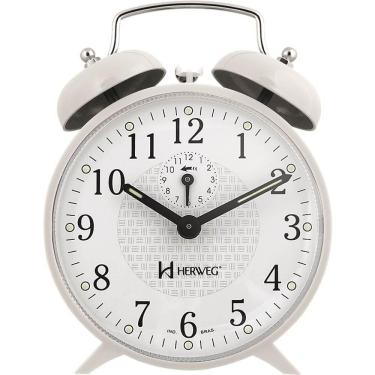 Imagem de Despertador Mecânico Herweg Ref: 2206-021 Branco à Corda