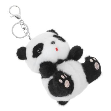Imagem de Totority Panda Pingente De Pelúcia Chaveiro Bolsa Pingente (chaveiro Preto) 1 Unidade Boneco Panda De Pelúcia Chaveiros Para Mulheres Chaveiro Kawaii Animal Algodão Pp Acessórios Senhorita