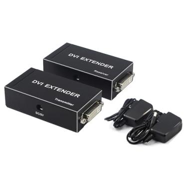 Imagem de MOUDOAUER Extensor HDMI KVM de 60 m, cabo Ethernet Single Cat 5/5E/6/7, extensor de Ethernet HDMI 1080p, adaptador Balun para DVD