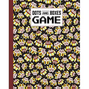 Imagem de Dots And Boxes Game: Cute Owls Dots And Boxes Game, A Classic Strategy Game - Large and Small Playing Squares - Big Book, Dot to Dot Grid, Game of ... Line, Pigs in a Pen, 120 Pages, size 8" x 10"