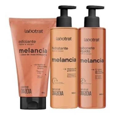 Imagem de Kit Experiência de Banho LABOTRAT Melancia Esfoliante 150g + Hidratante 190ml + Sabonete Líquido 190ml