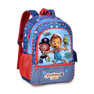 Imagem de Mochila De Costas Grande 40cm Infantil Pinóquio e Seus Amigos Clio PC23151J