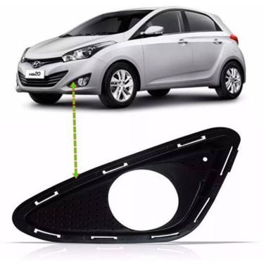 Imagem de Moldura Grade Farol Milha Hb20 Furo Lado