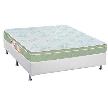 Imagem de  Cama Box Casal: Colchão Espuma D33 Castor Sleep Max + Base CRC Courano White(138x188)