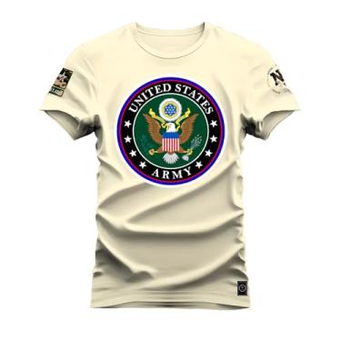 Imagem de Camiseta Shirt Premium 30.1 Algodão Estampada United States Perola M